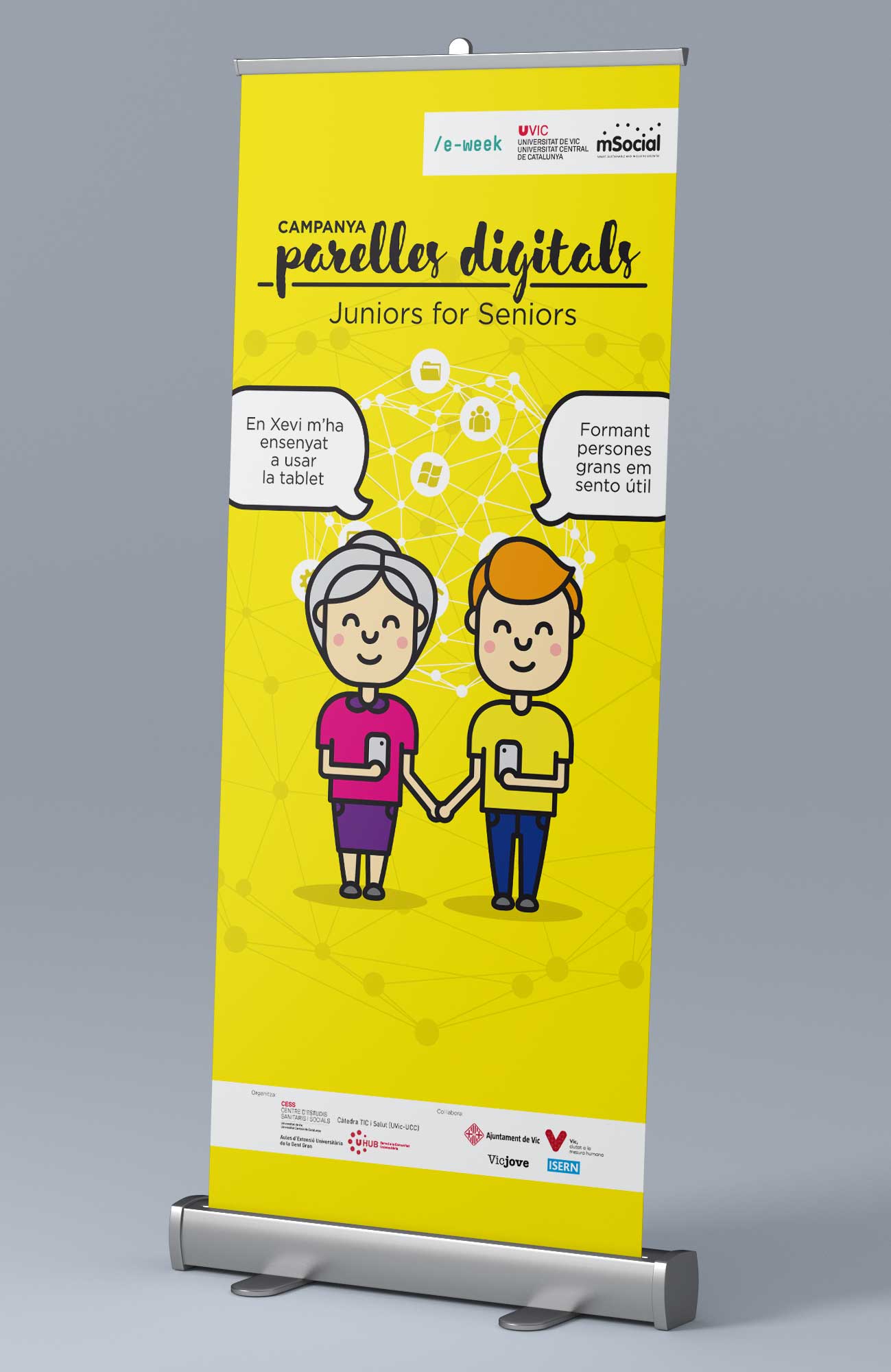 parelles digitals campanya de comunicació roll up