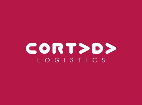 identitat corporativa cortada logistics logotip